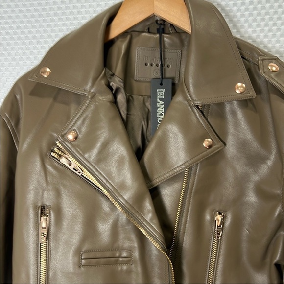 NWT Blank NYC Faux Leather Crop Moto Jacket - Picture 2 of 3